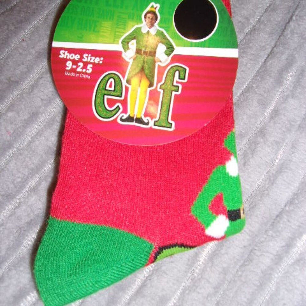 Christmas Elf Socks New 9-2.5